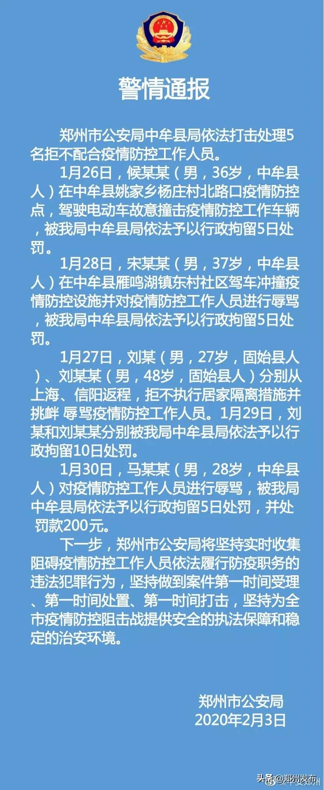 权威发布：郑州警方将严厉打击暴力阻挠防疫工作等以下违法行为-2.jpg
